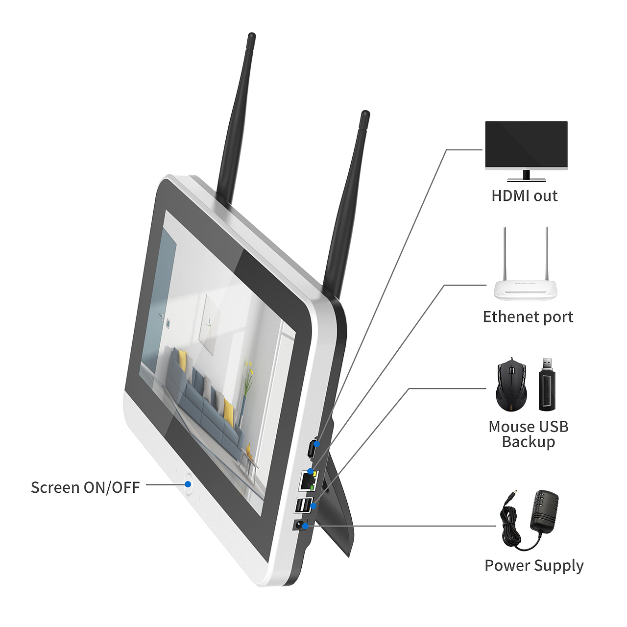 无线带屏相机套装