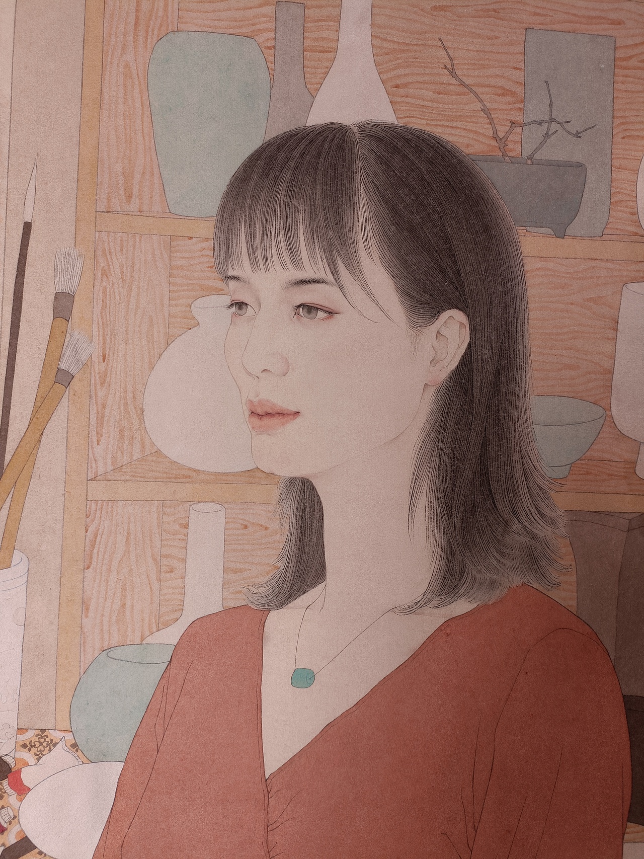 工笔人物画——小憩（图ZMzExNDQyNzk2） - 绘画 - 站酷设计师几米手绘原创素材 - 站酷ZCOOL