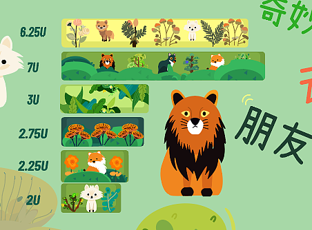 键帽设计|森林动物风格～🌷🍃(可÷)（图ZMzUxNzM3NzU2） - 商业插画 - 站酷设计师crane1999原创素材 - 站酷ZCOOL