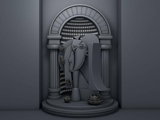 C4D黑金工程建模