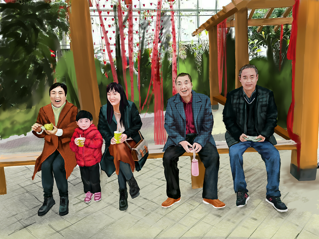 植物园（图ZMTQzODYxNDE2） - 绘画 - 站酷设计师一点艺术原创素材 - 站酷ZCOOL