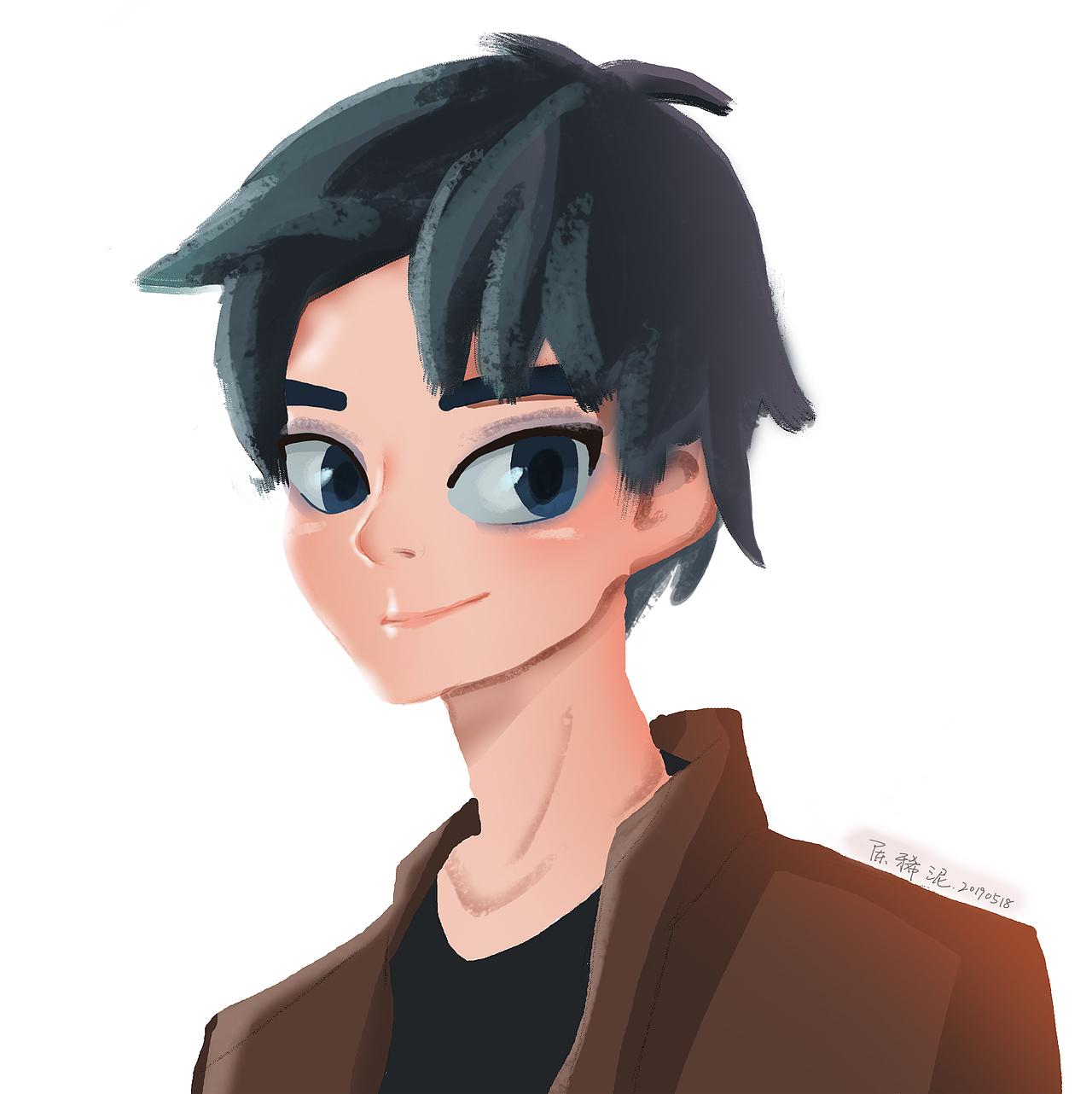 卡通欧美男头像习作