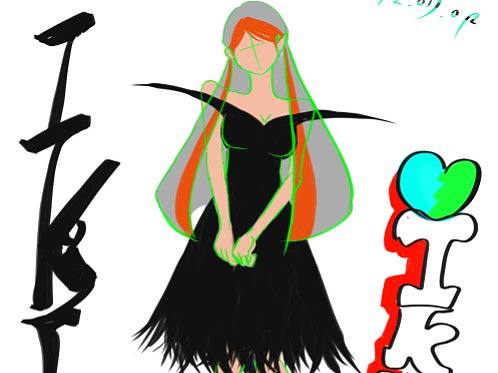 换个不一样的画风画个形象还有,,孩子想接稿啊,,