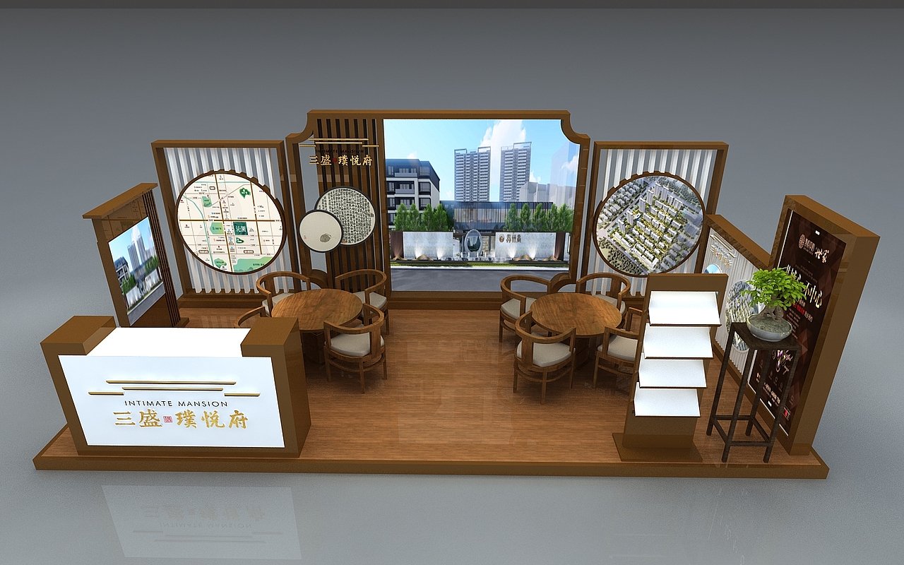 三盛地产展（图ZMjY2ODAzNDU2） - 其他三维 - 站酷设计师Bigggg原创素材 - 站酷ZCOOL