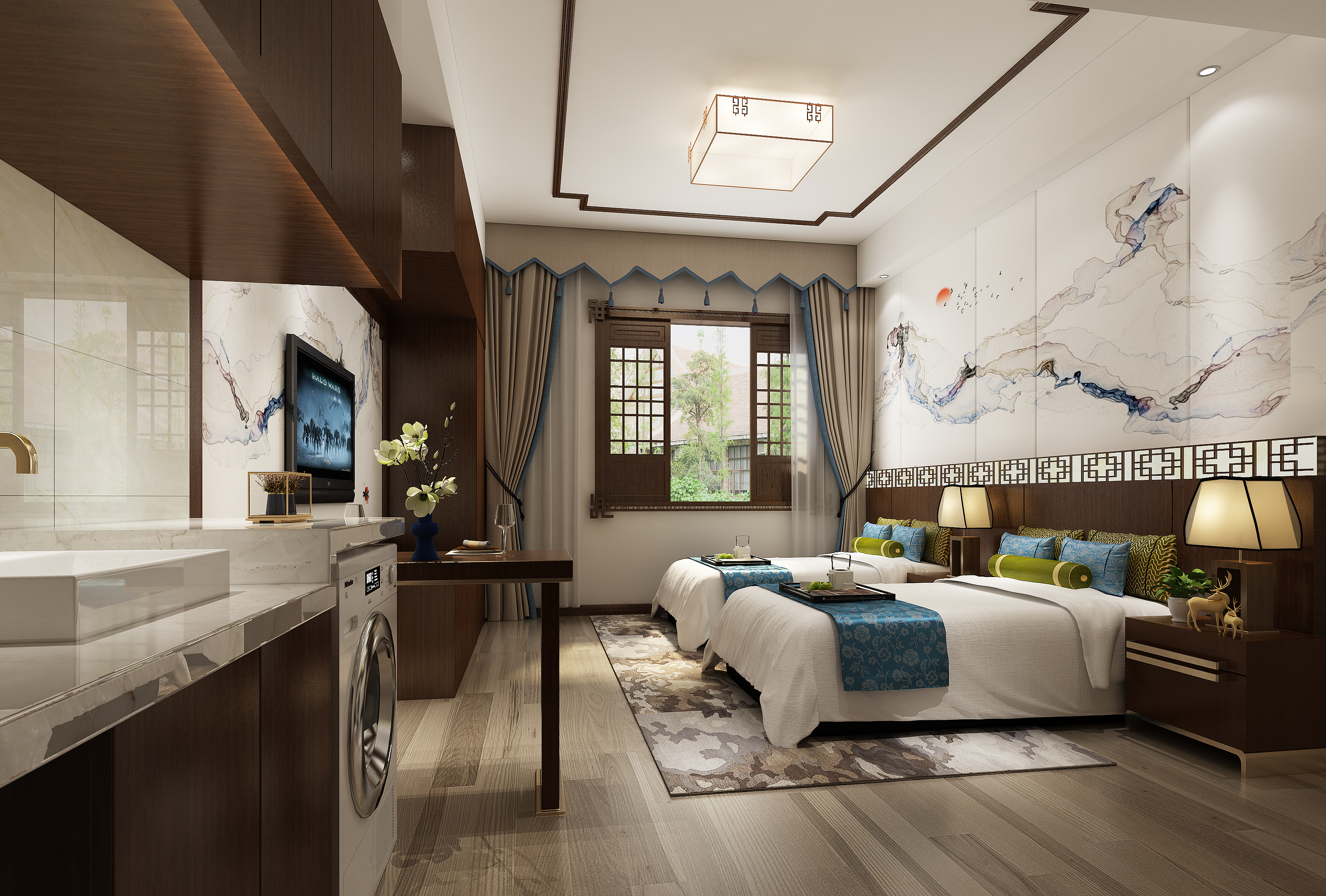 益阳7000平中式养老院,复古式,庭院深深深几许