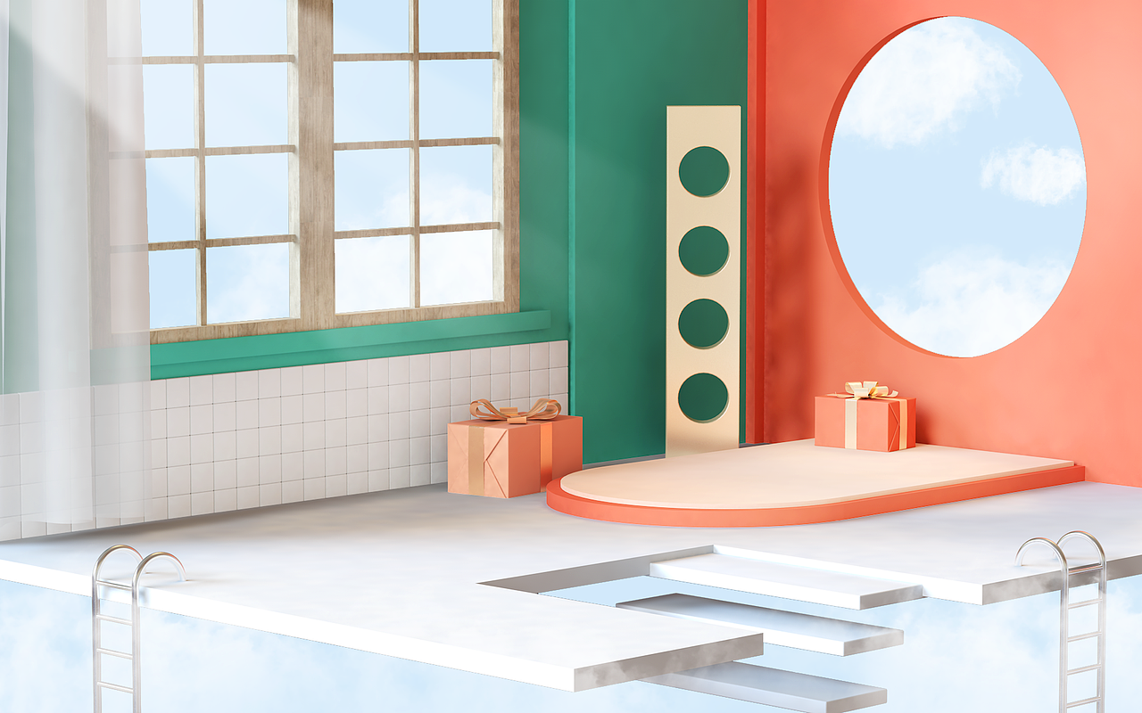 c4d电商场景三维设计作品