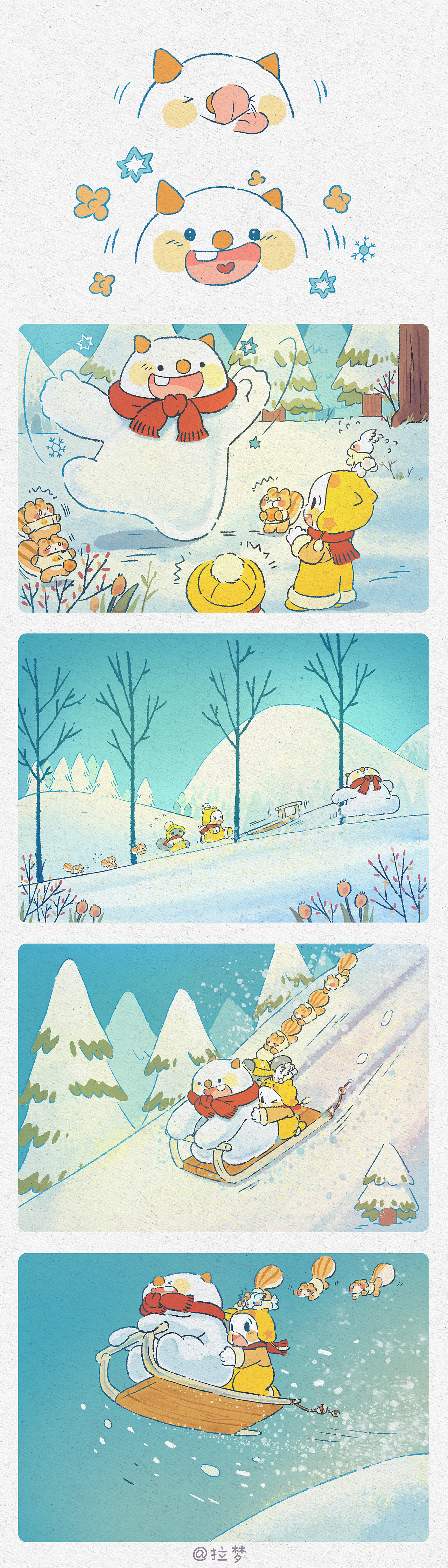 乐小梦世界-雪人（图ZMjQ3MDczOTM2） - 短篇/格漫 - 站酷设计师拉梦原创素材 - 站酷ZCOOL