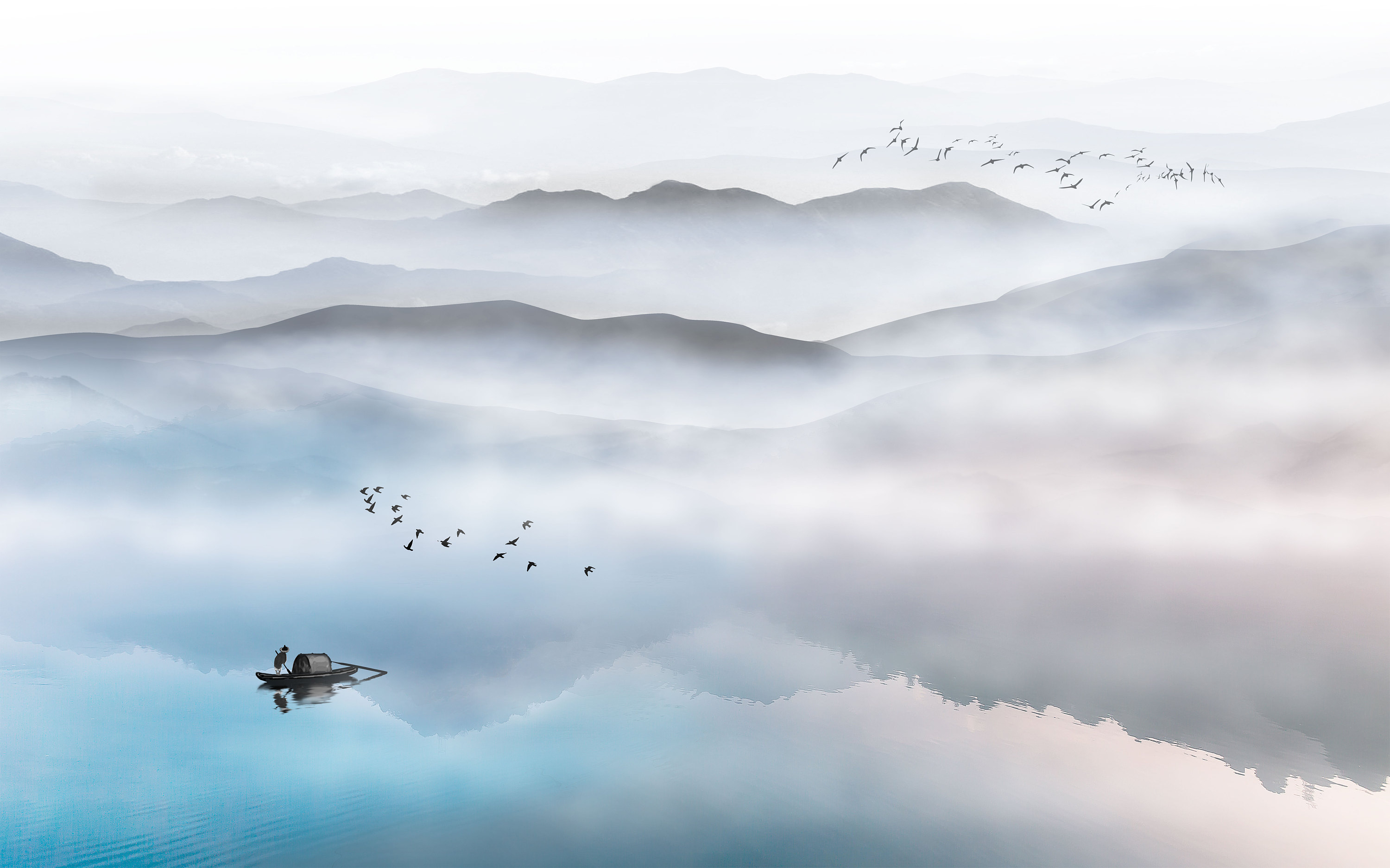 新中式山水|平面|图案|纱画图库一澜轩阁 - 临摹作品 - 站酷 (zcool)