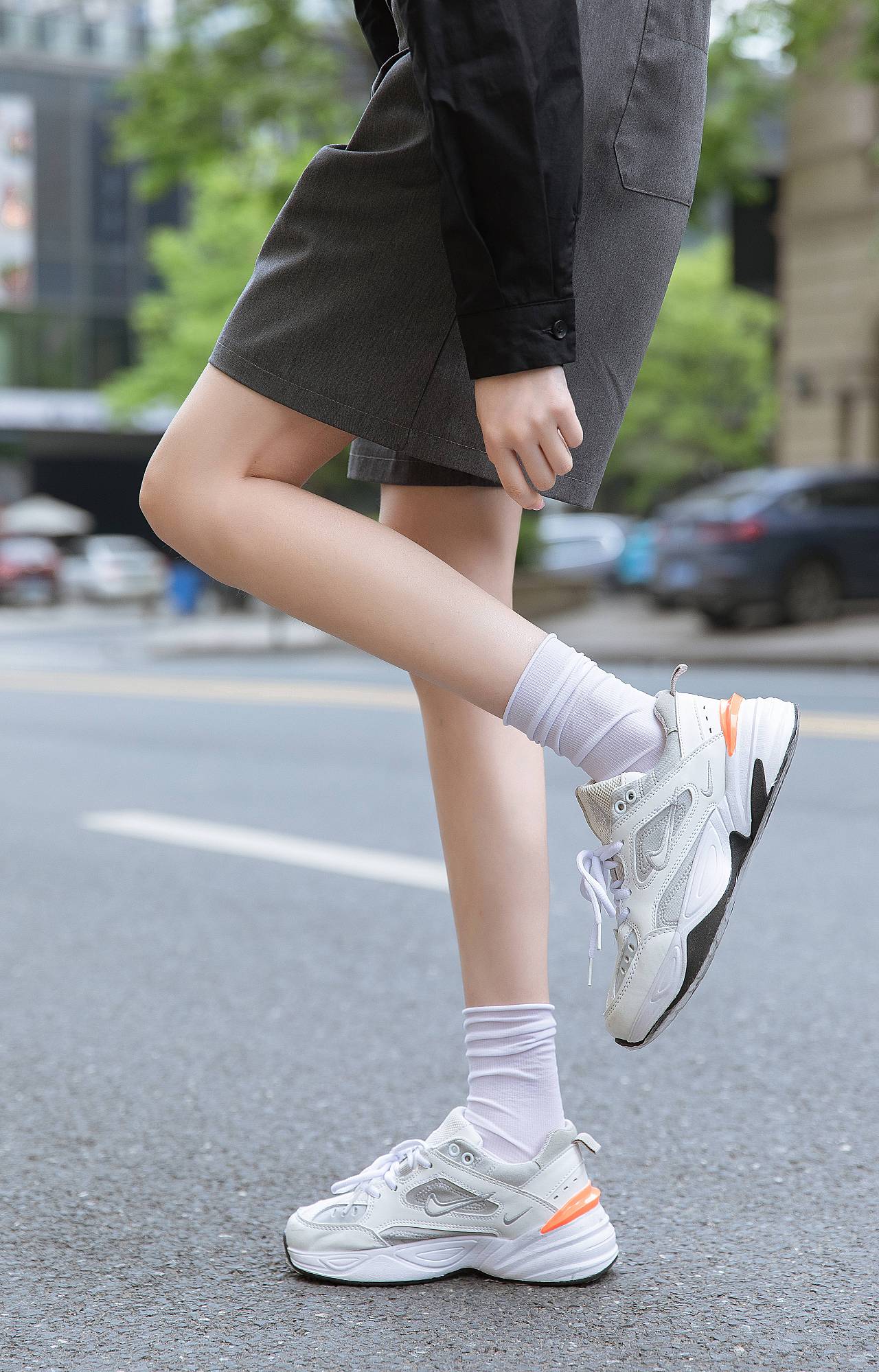 2021年春夏ins潮袜女袜中筒袜堆堆袜