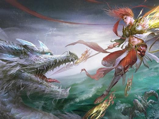 哪吒鬧海（個(gè)人主頁-ZMzgxOTU3MDg=） - 創(chuàng)作習(xí)作 - 站酷設(shè)計(jì)師星辰1987原創(chuàng)素材 - 站酷ZCOOL