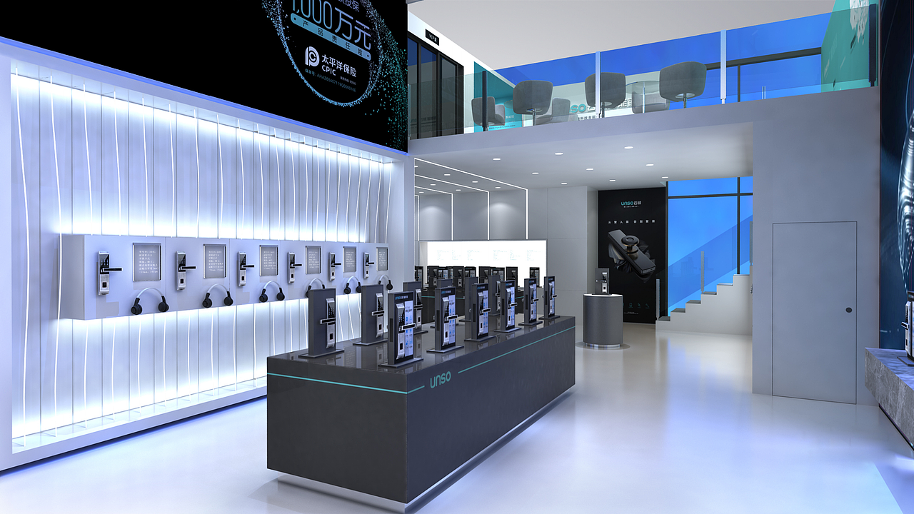 云硕智能锁展厅设计——红勾品牌策划（图ZMjMxNjAxNTA4） - 展陈设计 - 站酷设计师红勾品牌策划原创素材 - 站酷ZCOOL