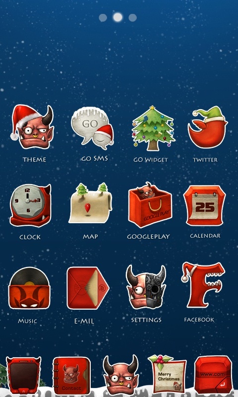 go桌面主题圣诞雪魔7years