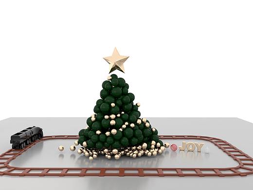 C4D打卡练习  运动小火车