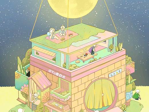 光之子也要過(guò)中秋（個(gè)人主頁(yè)-ZNjYyMzAwNjQ=） - 創(chuàng)作習(xí)作 - 站酷設(shè)計(jì)師Yu魚(yú)白水原創(chuàng)素材 - 站酷ZCOOL