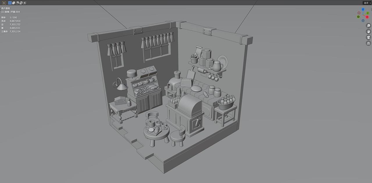 blender练习----烘焙小店（图ZMjk2Mjc3MTEy） - 场景 - 站酷设计师LeLe_Sun原创素材 - 站酷ZCOOL
