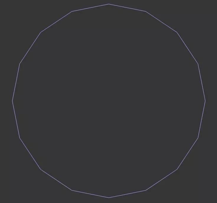 1,绘制16边形,这个台灯有16个边,所以先创建一个16变形.