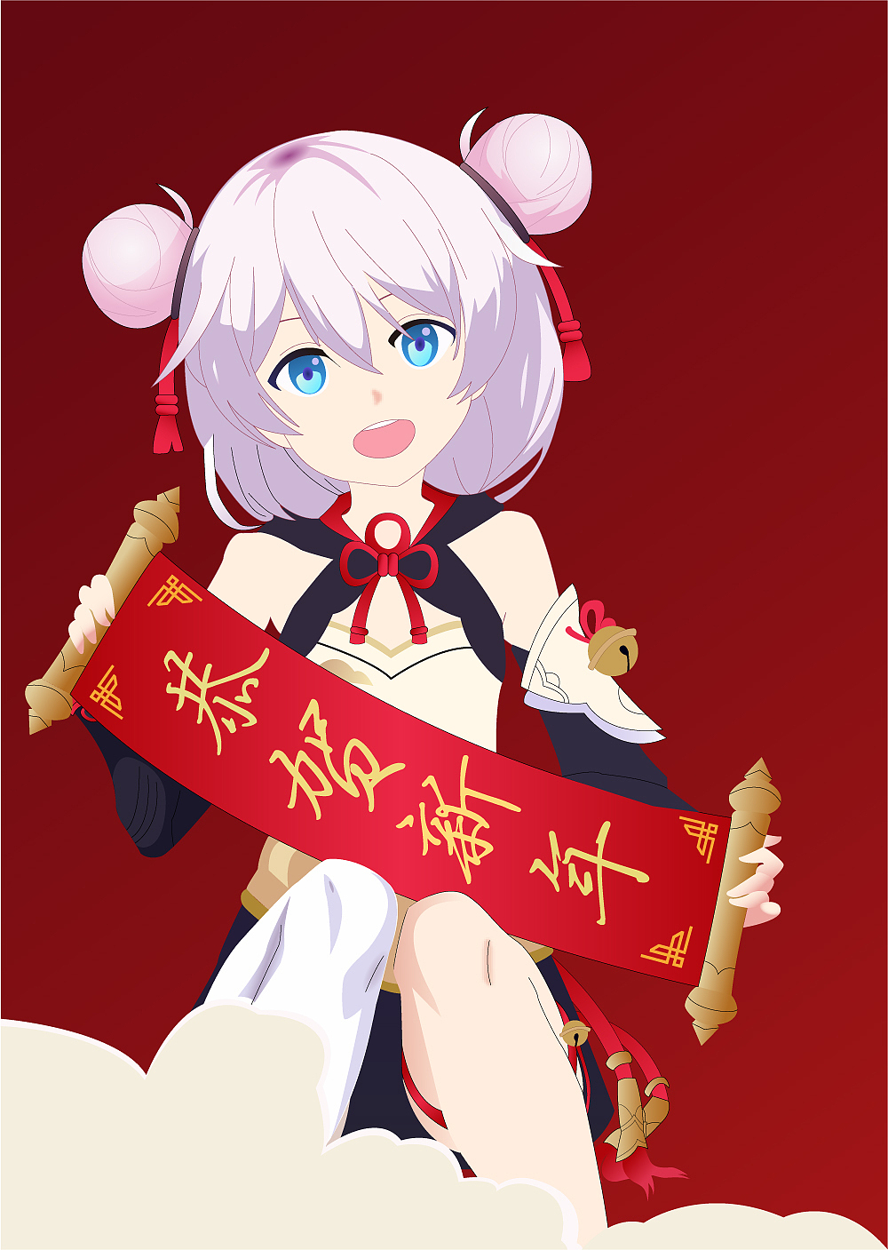 AI插画:德丽莎的新年祝福