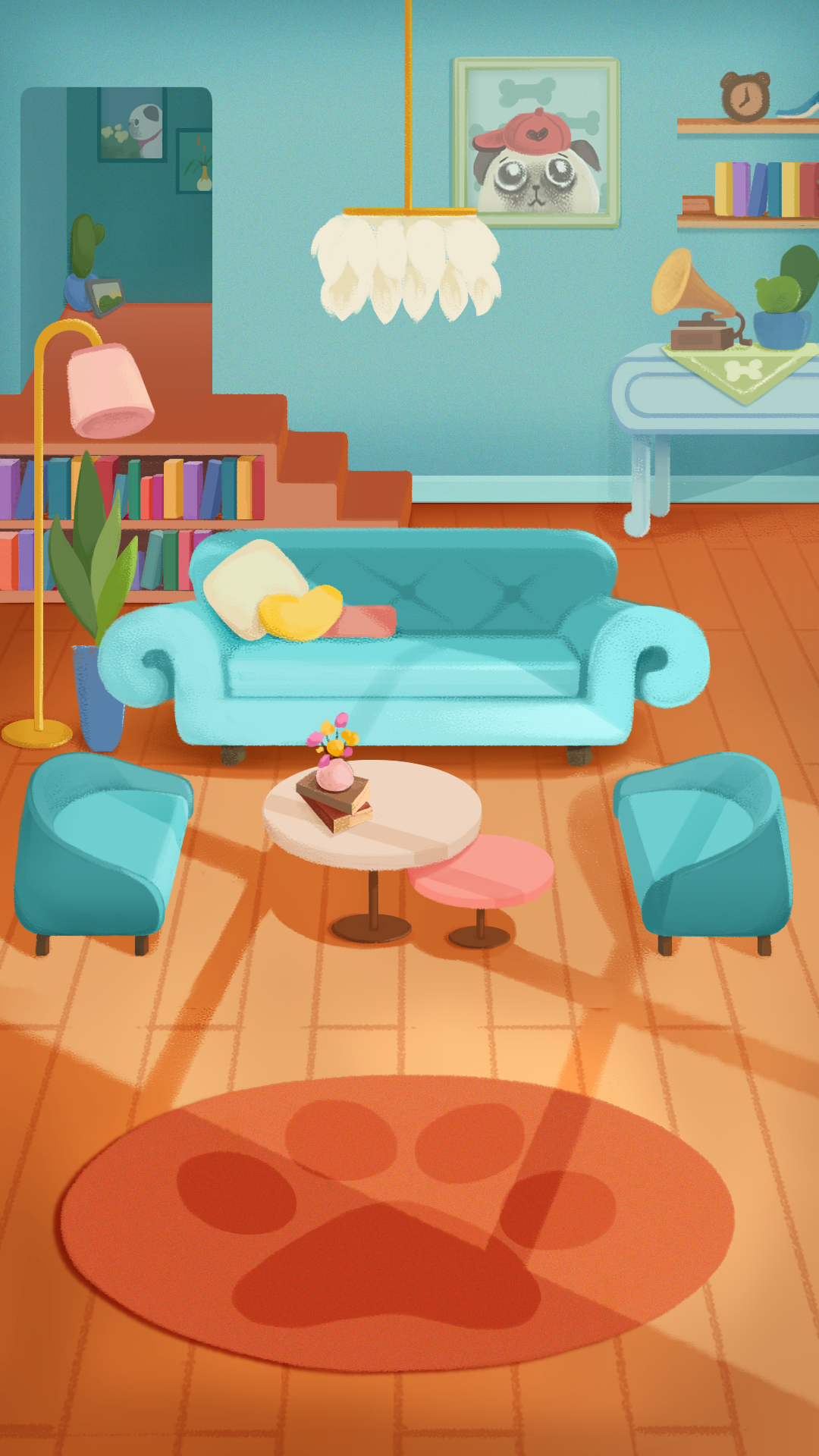 客厅|插画|创作习作|白茶独角兽 - 原创作品 - 站酷 (zcool)