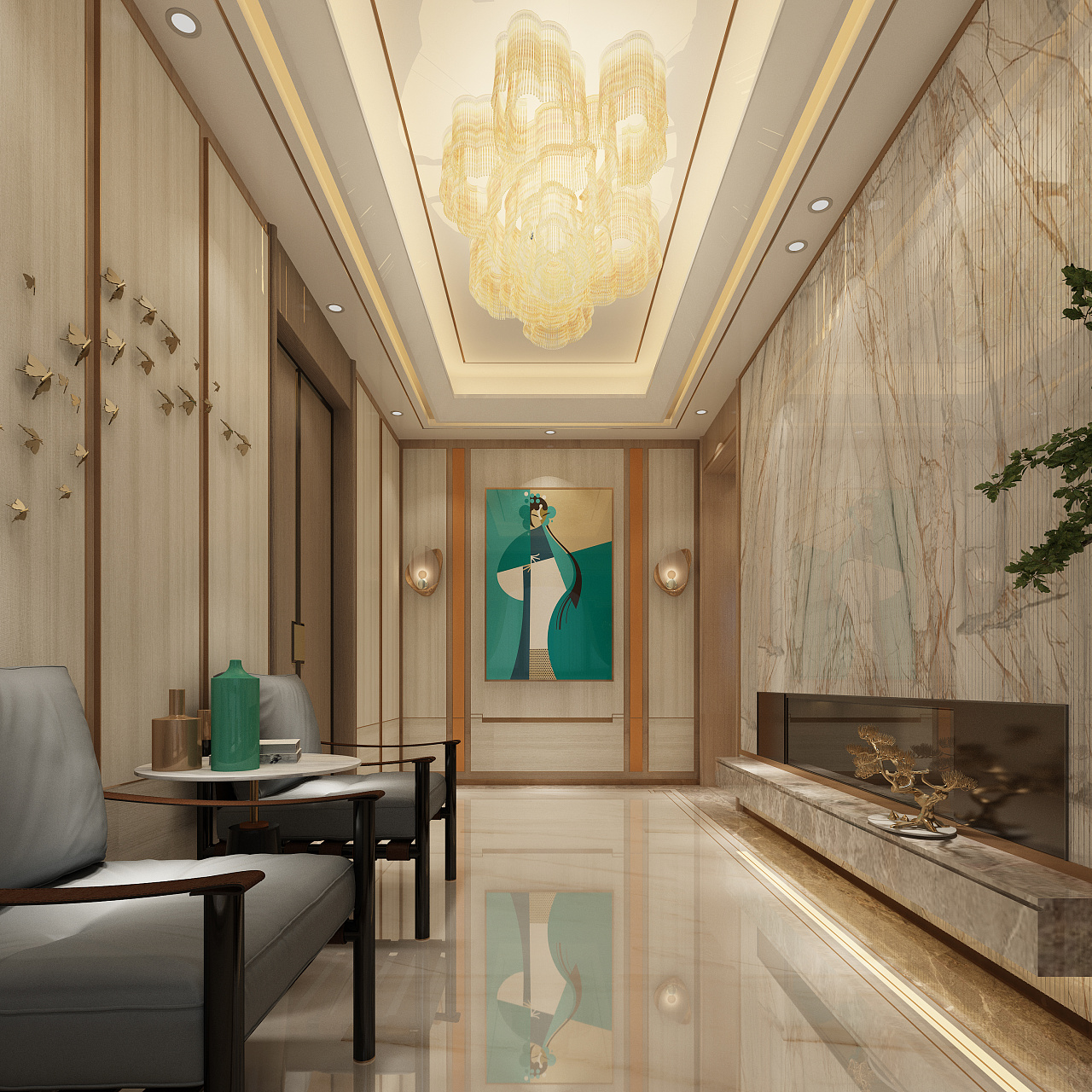 玖壹设计-新亚洲风板房