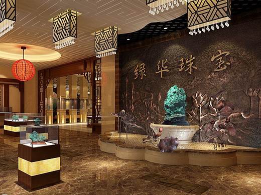 《绿化珠宝店》-成都珠宝店装修丨成都珠宝店设计公司