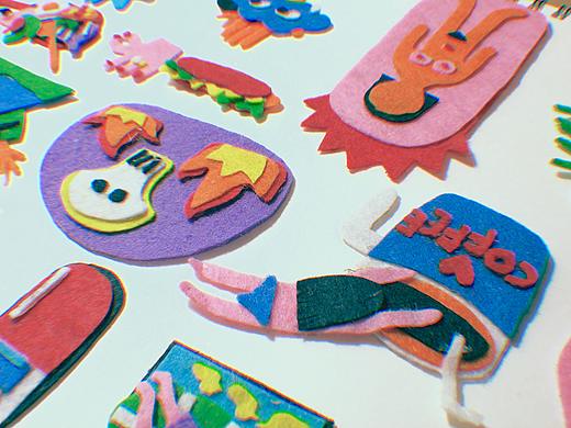 试试不织布拼贴吧