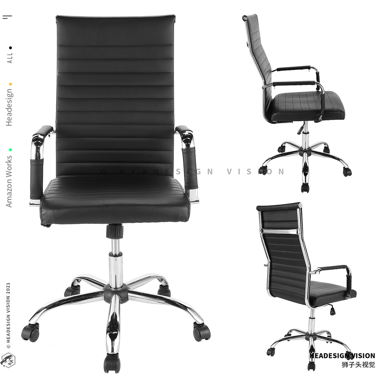 办公椅产品拍摄_主图设计_A+页面设计-狮子头视觉（图ZMjY3Mjk2MjE2） - 电商 - 站酷设计师亚马逊主图设计原创素材 - 站酷ZCOOL