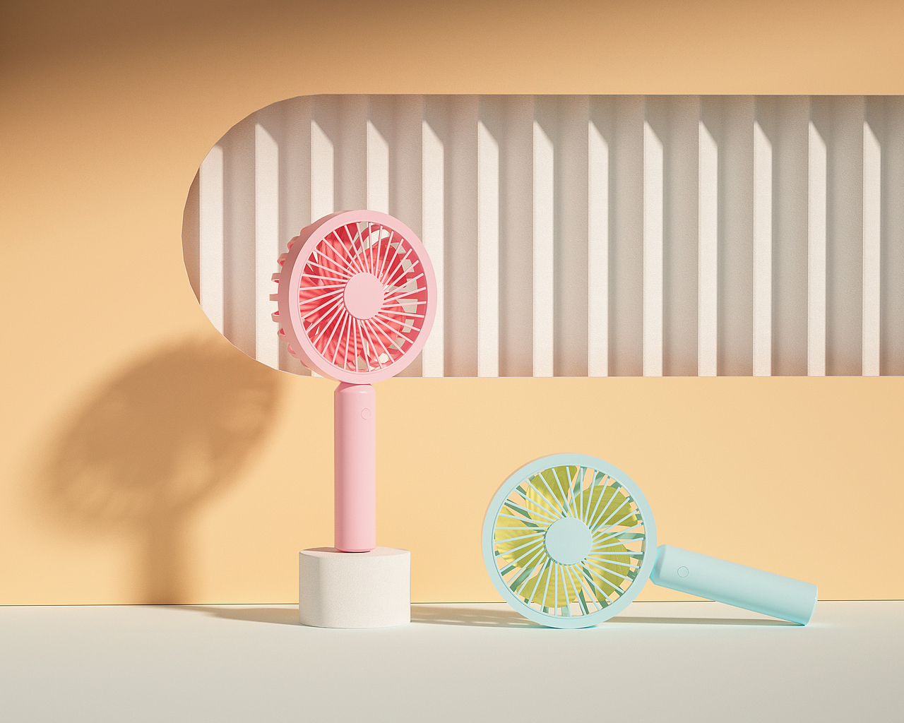 产品建模渲染-小风扇