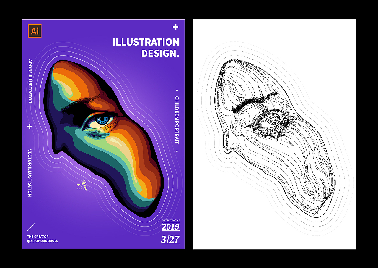 矢 量 / 练 习（图ZMjQ2NTYxODk2） - 艺术插画 - 站酷设计师小虎多多原创素材 - 站酷ZCOOL