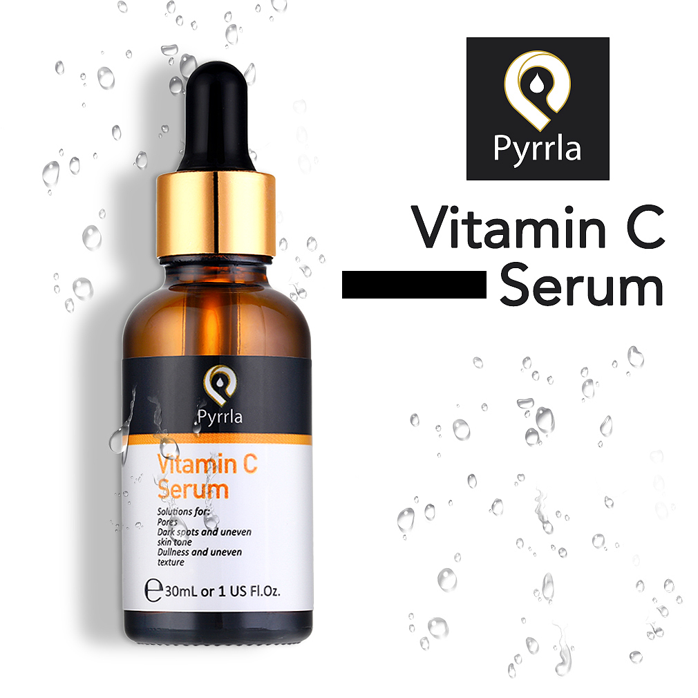Pyrrla品牌维C精华液产品包装及主图设计