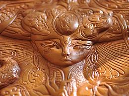 皮雕塑作品《山海经》