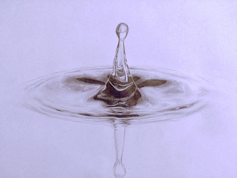 水滴画法 立体画图片