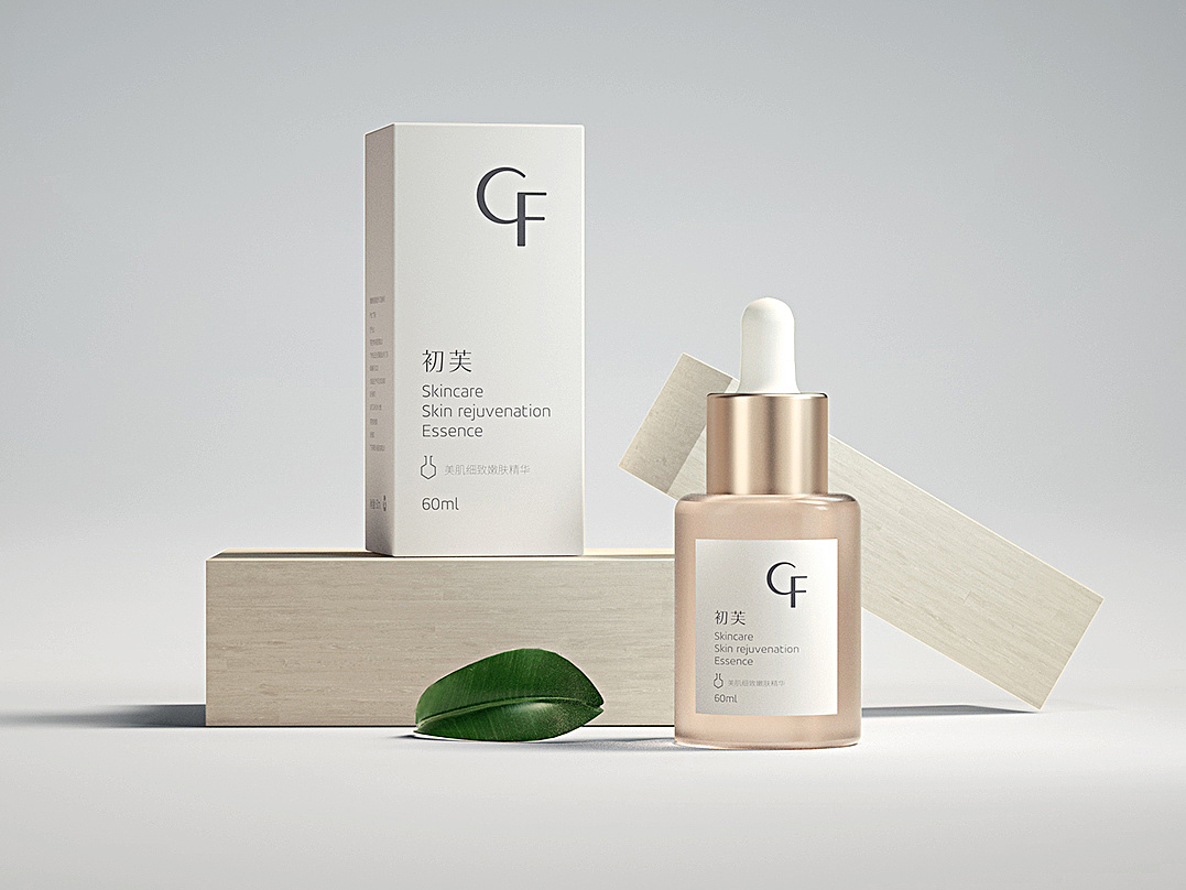 chufu design初芙美肌精华液化妆品包装设计美妆紫安钰