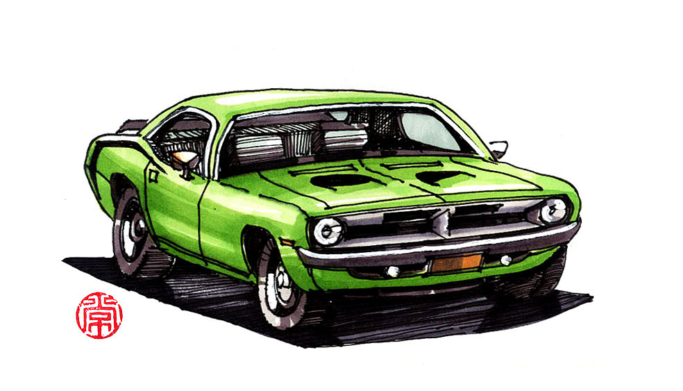 绘车丨肌肉车（图ZMTk3MTk2MjY4） - 绘画 - 站酷设计师画设计原创素材 - 站酷ZCOOL