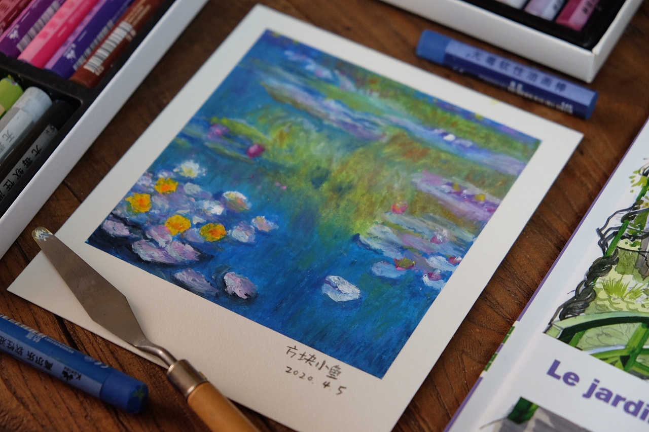 莫奈睡莲油画棒