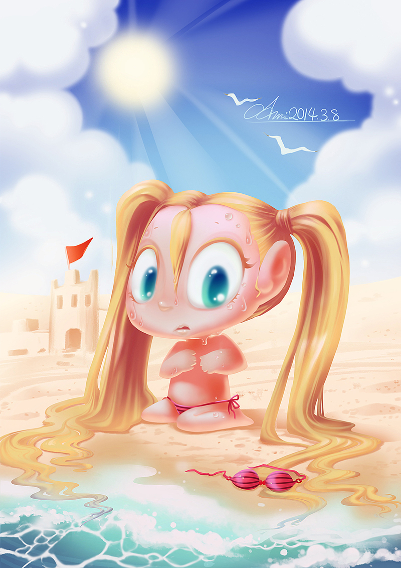 爽爽的夏日|插画|创作习作|amimihan_原创作品-站酷zcool