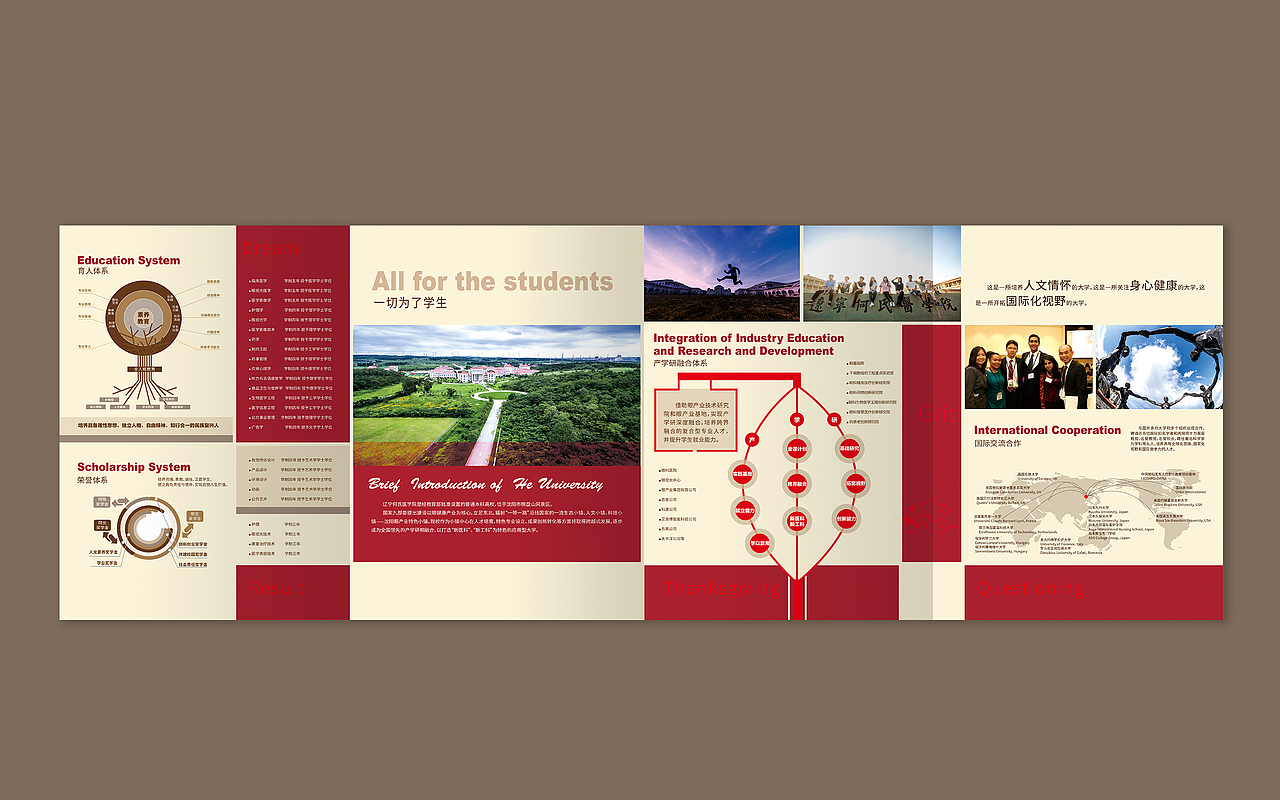 宣传册四折页大学招生简章设计2019