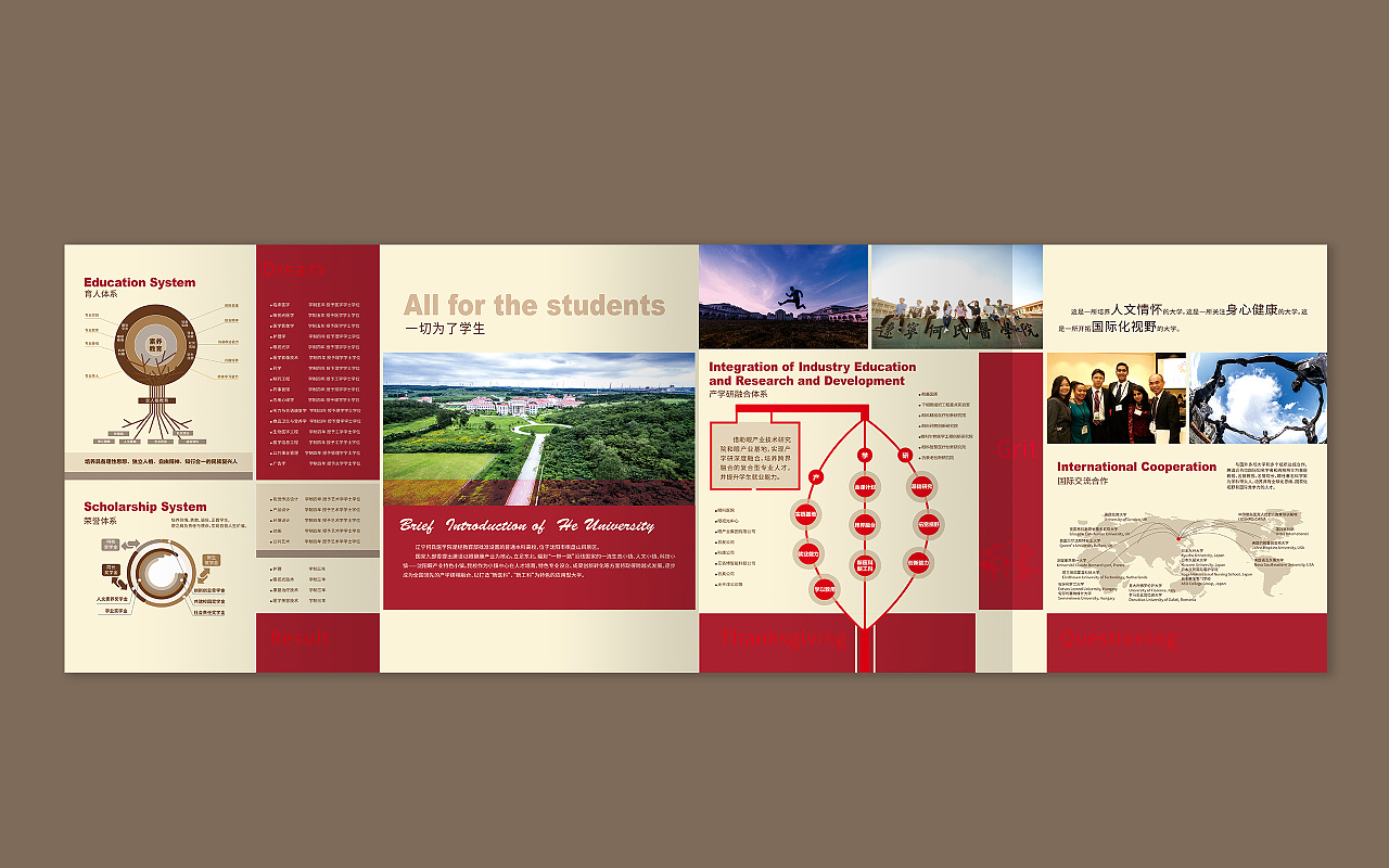 宣传册四折页大学招生简章设计2019