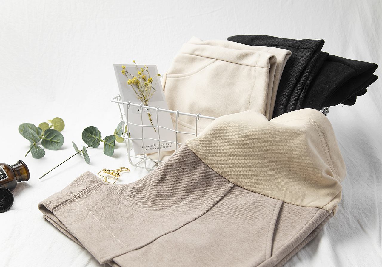 女装裙裤摆拍·孕妇类平铺摆拍产品摄影