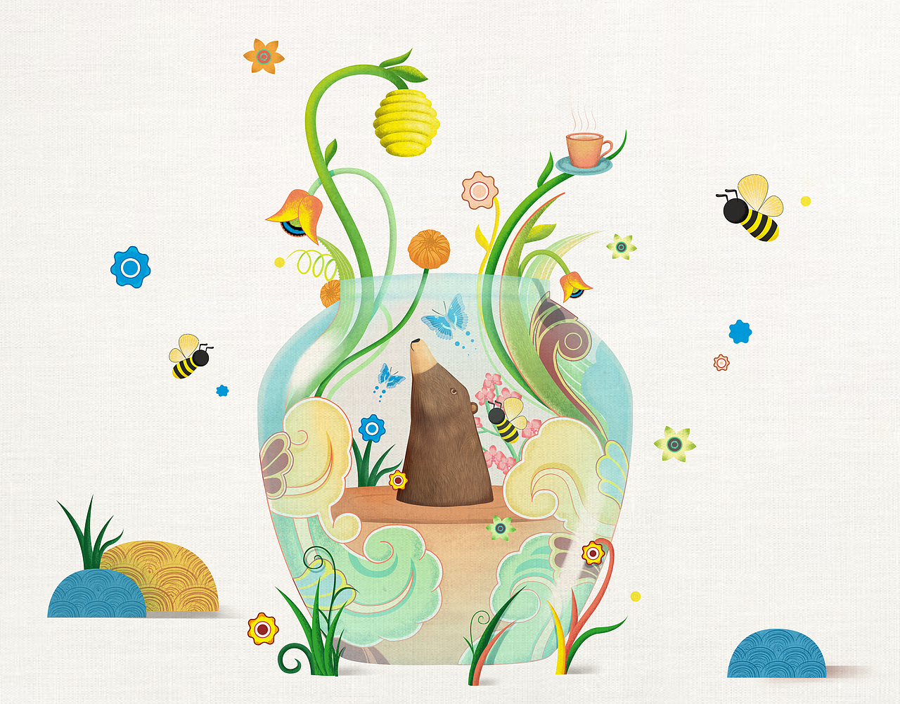 恒顺蜂蜜养生醋饮礼盒包装设计（图ZMzU0NDIxNzM2） - 商业插画 - 站酷设计师伊夏yishaer原创素材 - 站酷ZCOOL