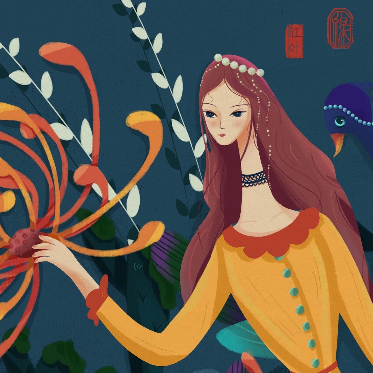 女主角|插画|艺术插画|h红叶y - 原创作品 - 站酷 (zcool)