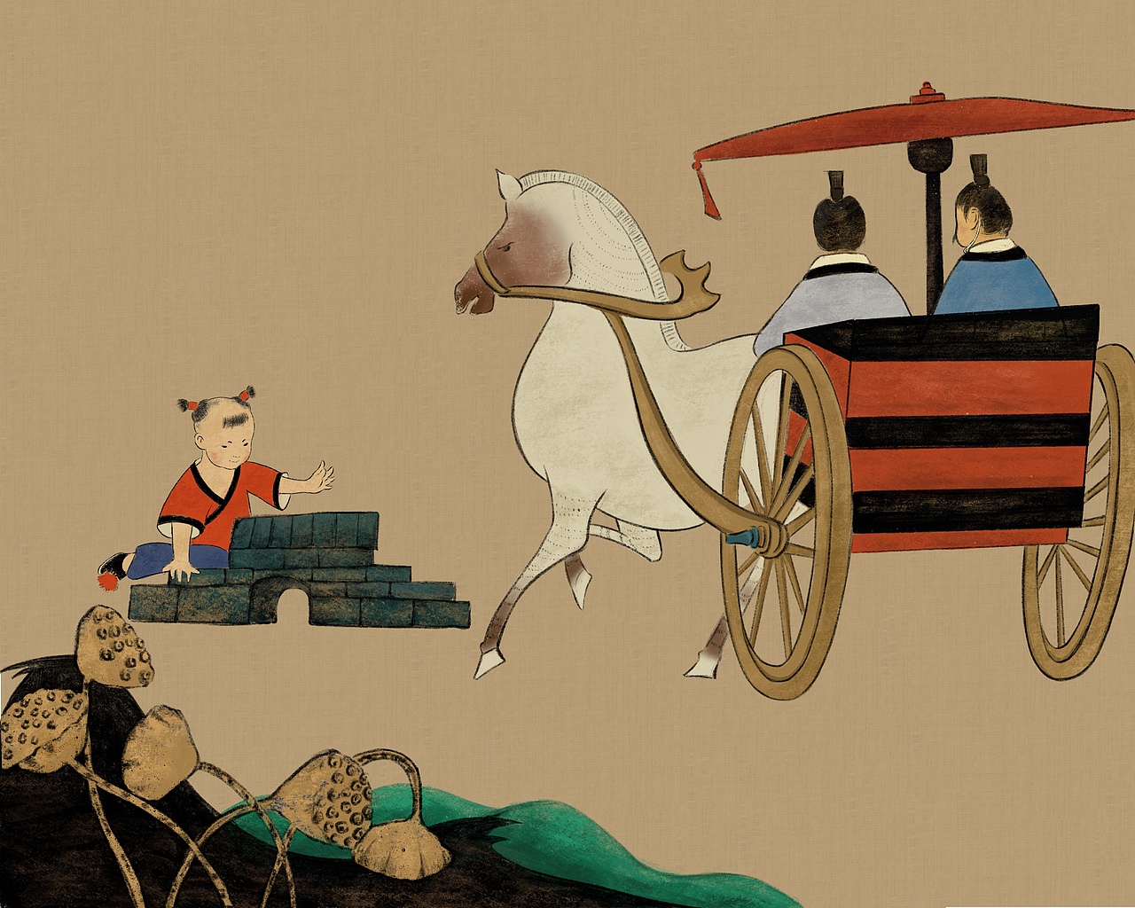 《神童项橐》（新华网上线、连环画报发表）（图ZMjM5MzY4MTcy） - 绘本 - 站酷设计师青艾画画原创素材 - 站酷ZCOOL