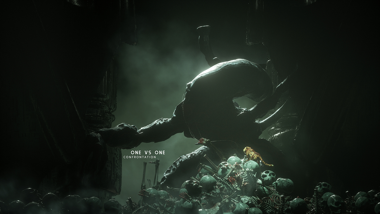 关于这个口水的长度,怎么是这个造型?全依了梦境讲述者,他梦里异形的口水就是这么长的。我就这么做了。无条件服从!