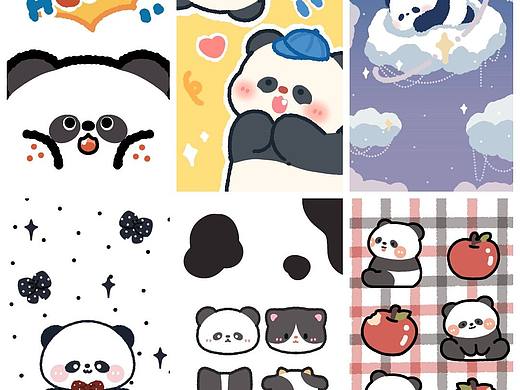 熊貓??壁紙設計（個人主頁-ZNjY1NzcwNTY=） - 創(chuàng)作習作 - 站酷設計師汪了個喵喵原創(chuàng)素材 - 站酷ZCOOL