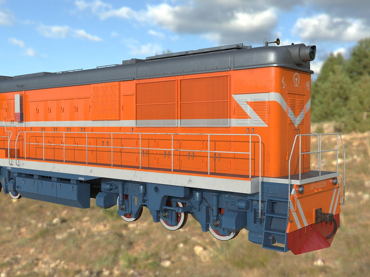 df7c中欧班列东风火车substancepainter