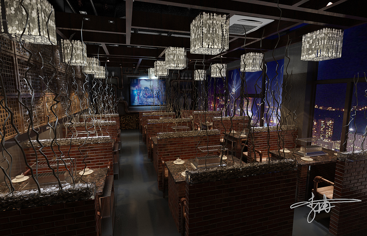 烧烤店（图ZMTc0NTg1NDA=） - 建筑/空间 - 站酷设计师李KEYI原创素材 - 站酷ZCOOL