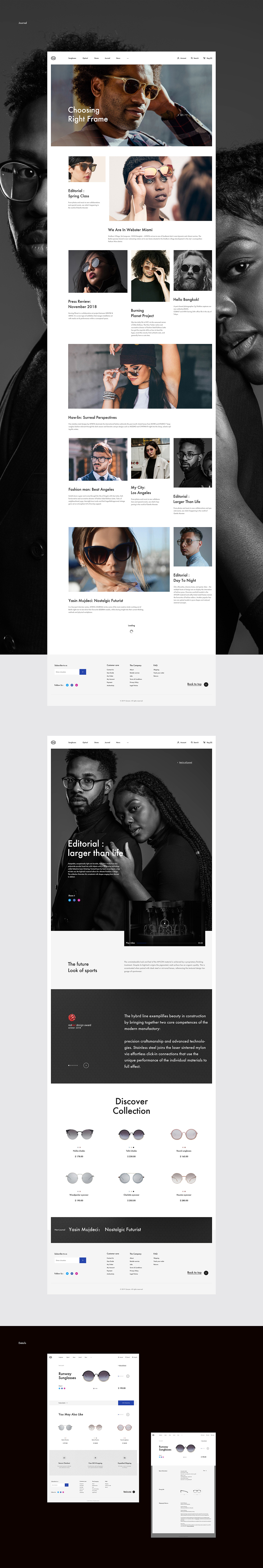 Eyewear website concept（图ZMTk1ODc3Njk2） - 电商 - 站酷设计师默默的3C原创素材 - 站酷ZCOOL