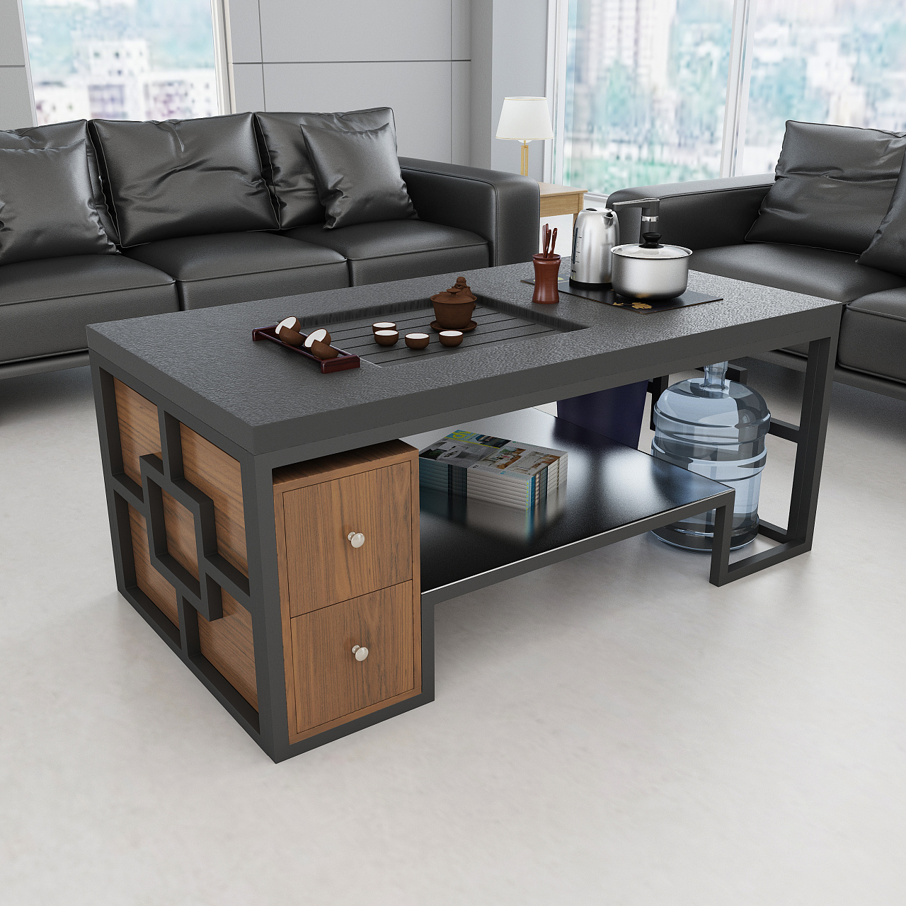 办公沙发茶几3D家具效果图|工业/产品|生活用品|美装家居设计 - 原创作品 - 站酷 (ZCOOL)