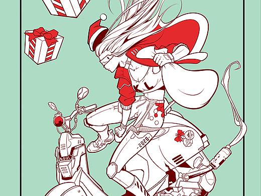 赛博圣诞（个人主页-ZNTU0ODMyMDQ=） - 艺术插画 - 站酷设计师终末行原创素材 - 站酷ZCOOL
