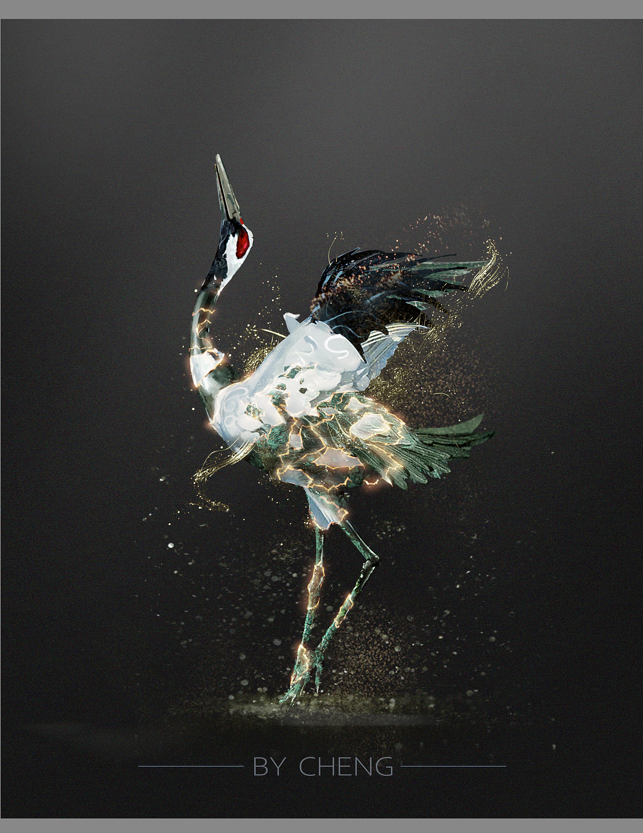 仙鹤特效（图ZMTcxMjQzODUy） - 商业插画 - 站酷设计师橙橙橙_CHENG原创素材 - 站酷ZCOOL