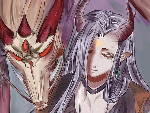 阴阳师手绘插画（叁）（个人主页-ZNDg0MTkwMzI=） - 创作习作 - 站酷设计师那是凯呀原创素材 - 站酷ZCOOL